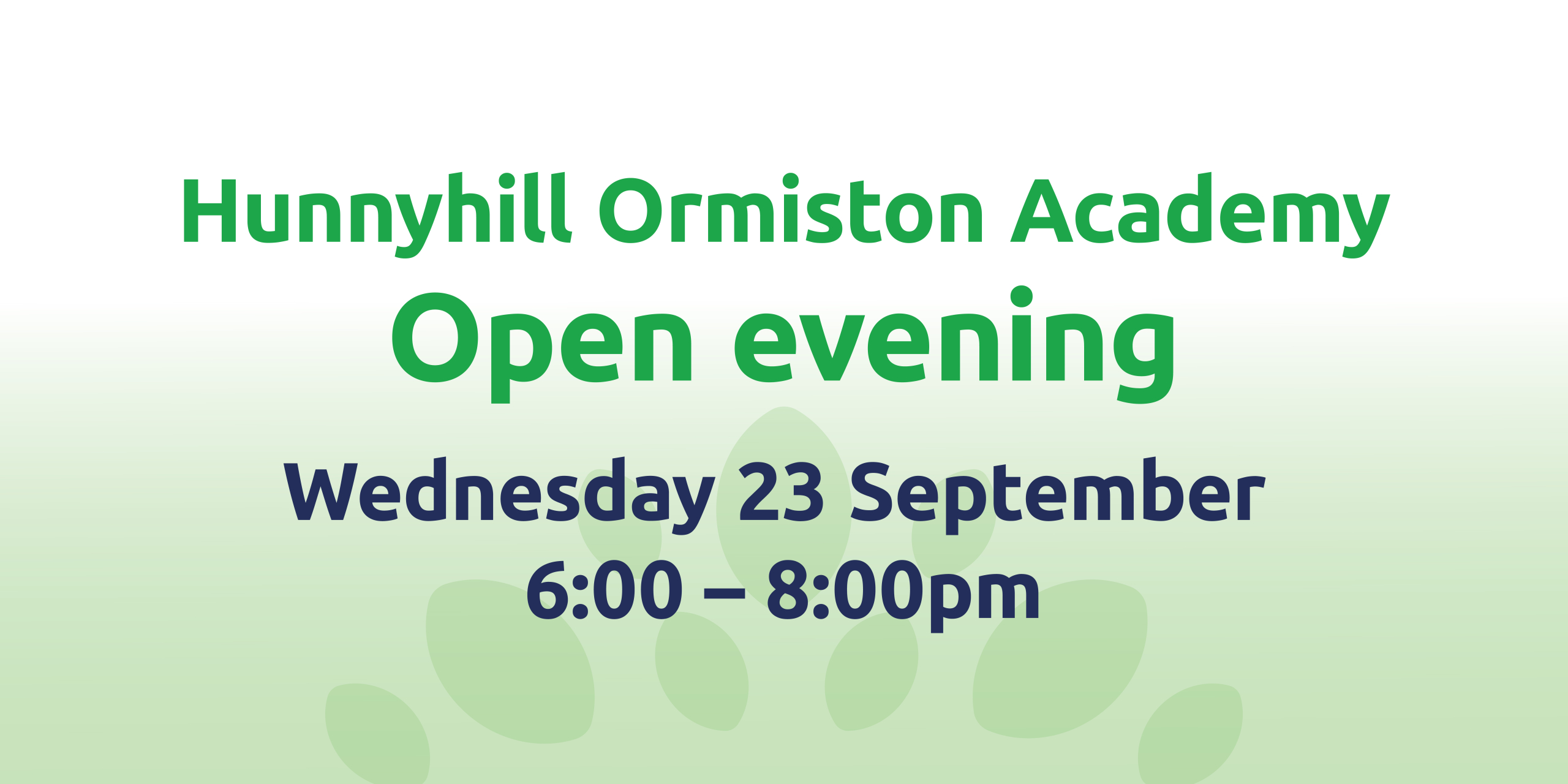 Join us for Open Evening: Wednesday 23 September